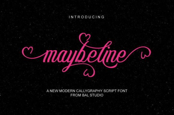 Maybeline: A Premium Script Font for Marketers