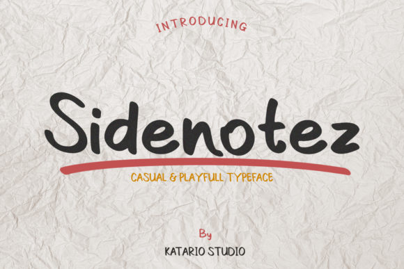 Sidenotez: The Perfect Script Font for Crafters